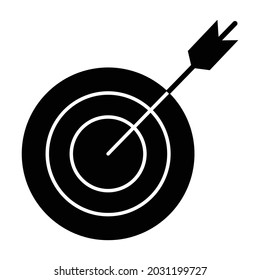 Icono vectorial de estilo de glifo de destino que puede modificar o editar fácilmente 