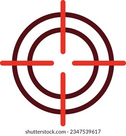 Target Glyph Two Color Icon For Personal And Commercial Use.
