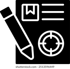 Target Glyph Vector Icon Design