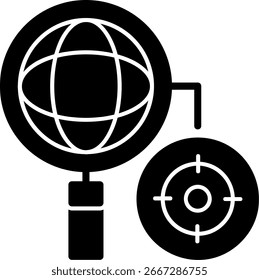 Target Glyph Vector Icon Design