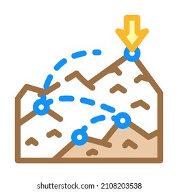 target and goal achievement color icon vector. target and goal achievement sign. isolated symbol illustration