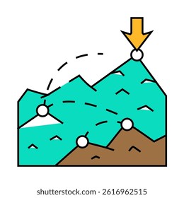 target and goal achievement line icon vector. target and goal achievement sign. isolated symbol illustration