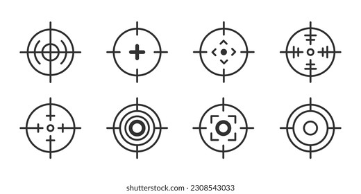 Target, goal, aim circle icon set