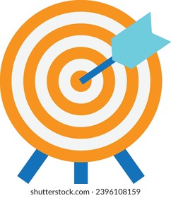 Target Goal Aim Icon Vector Flat Illustration