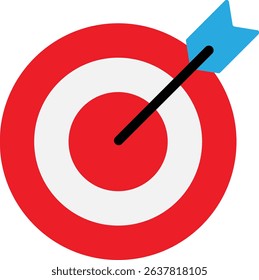 Target Goal Aim Icon Vector Flat Illustration
