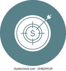Target, goal, archery, arrow icon vector image. Can also be used for banking and finance. Suitable for use on web apps, mobile apps and print media.