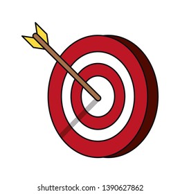 Target goal with arrow symbol isolated