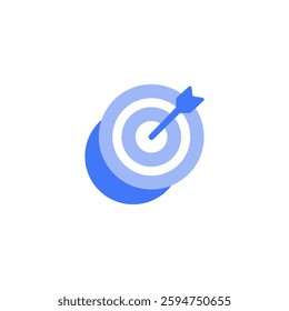 Target Goal Blue Icon highlighting Business Success and Strategy Planning