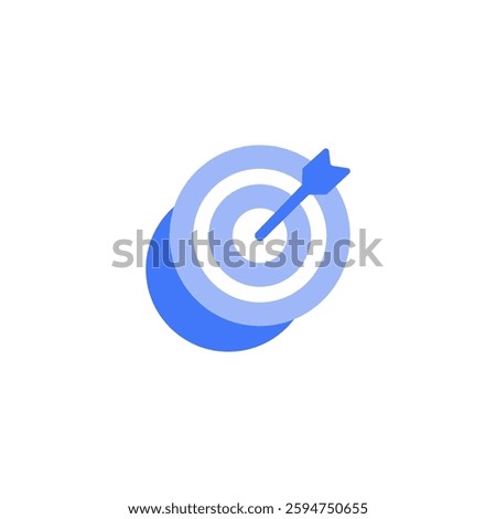 Target Goal Blue Icon highlighting Business Success and Strategy Planning
