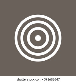 Target, Goal, Bulls Eye Icon on Dark Gray Color. Eps-10. 