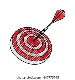 target goal with dart isolated icon
