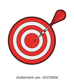 target goal with dart isolated icon