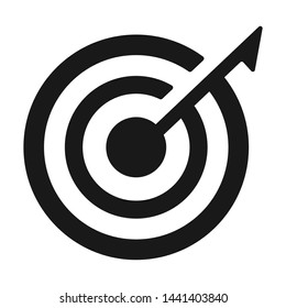 Target goal flat vector icon