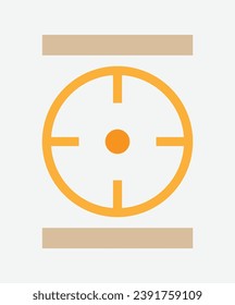 Target Goal Focus Icon Vector Flat Illustration