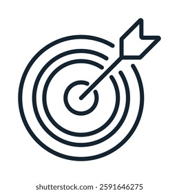 Target, goal and focus outline icon