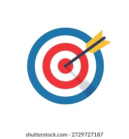 Target, goal icon. Aim, goal, objectives icon. Target with arrow vector icon.