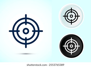 Target goal icon design illustration, Goal sign symbol