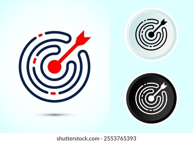 Target goal icon design illustration, Goal sign symbol
