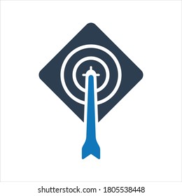 Target, goal icon. Focus target icon