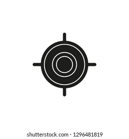 target goal icon, target focus arrow, marketing aim, sniper