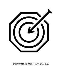 Target, goal icon, Line Vector graphics