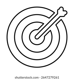Ziel, Zielsymbol, Linien-Vektorgrafiken