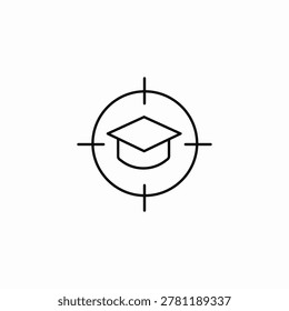 target goal icon sign vector