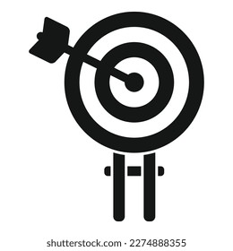 Target goal icon simple vector. People business. Digital seo