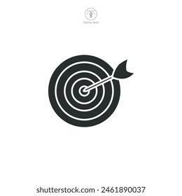 Target and Goal Icon symbol vector illustration isolated on white background