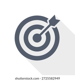 Icono de objetivo objetivo que simboliza objetivo, enfoque y éxito comercial