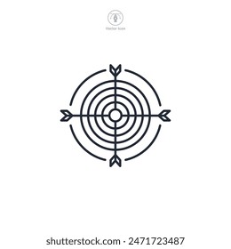 Target and Goal Icon theme symbol vector illustration isolated on white background