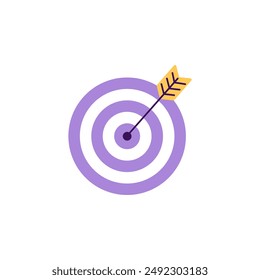 Target goal icon. Trendy vector flat illustration isolated on a white background.