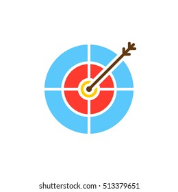 Target, goal icon vector, filled flat sign, solid colorful pictogram isolated on white, logo illustration