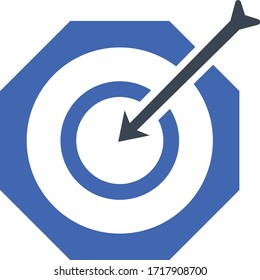 Target, goal icon, vector graphics