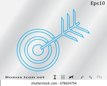 target, goal, icon, vector illustration eps10