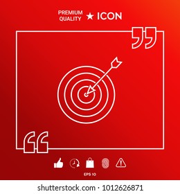Target, goal line icon