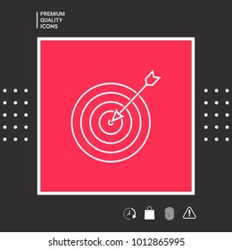 Target, goal line icon
