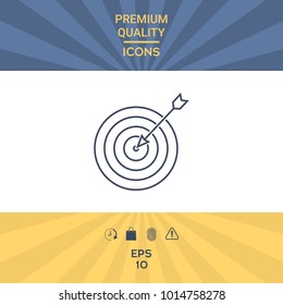 Target, goal line icon