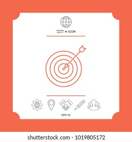 Target, goal line icon