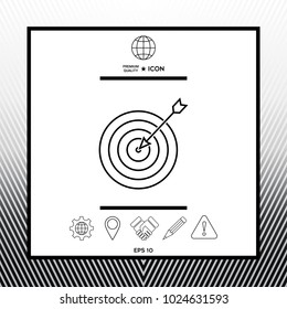 Target, goal line icon