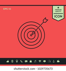Target, goal line icon