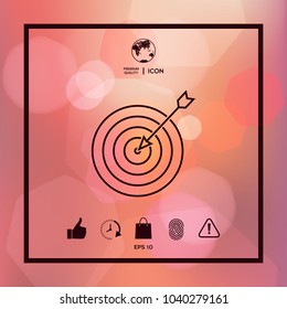 Target, goal line icon