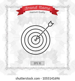 Target, goal line icon Target, goal line icon