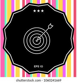 Target, goal line icon