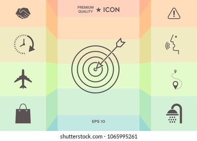 Target, goal line icon