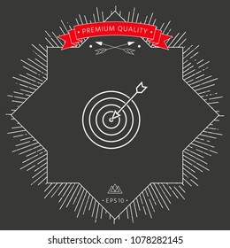 Target, goal line icon