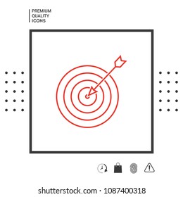 Target, goal line icon