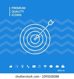 Target, goal line icon