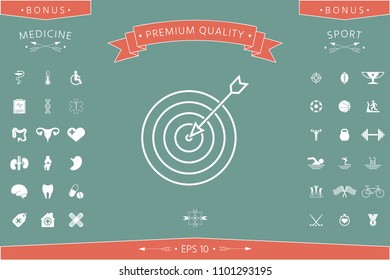 Target, goal line icon