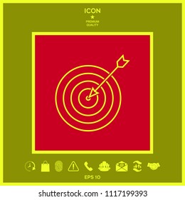 Target, goal line icon